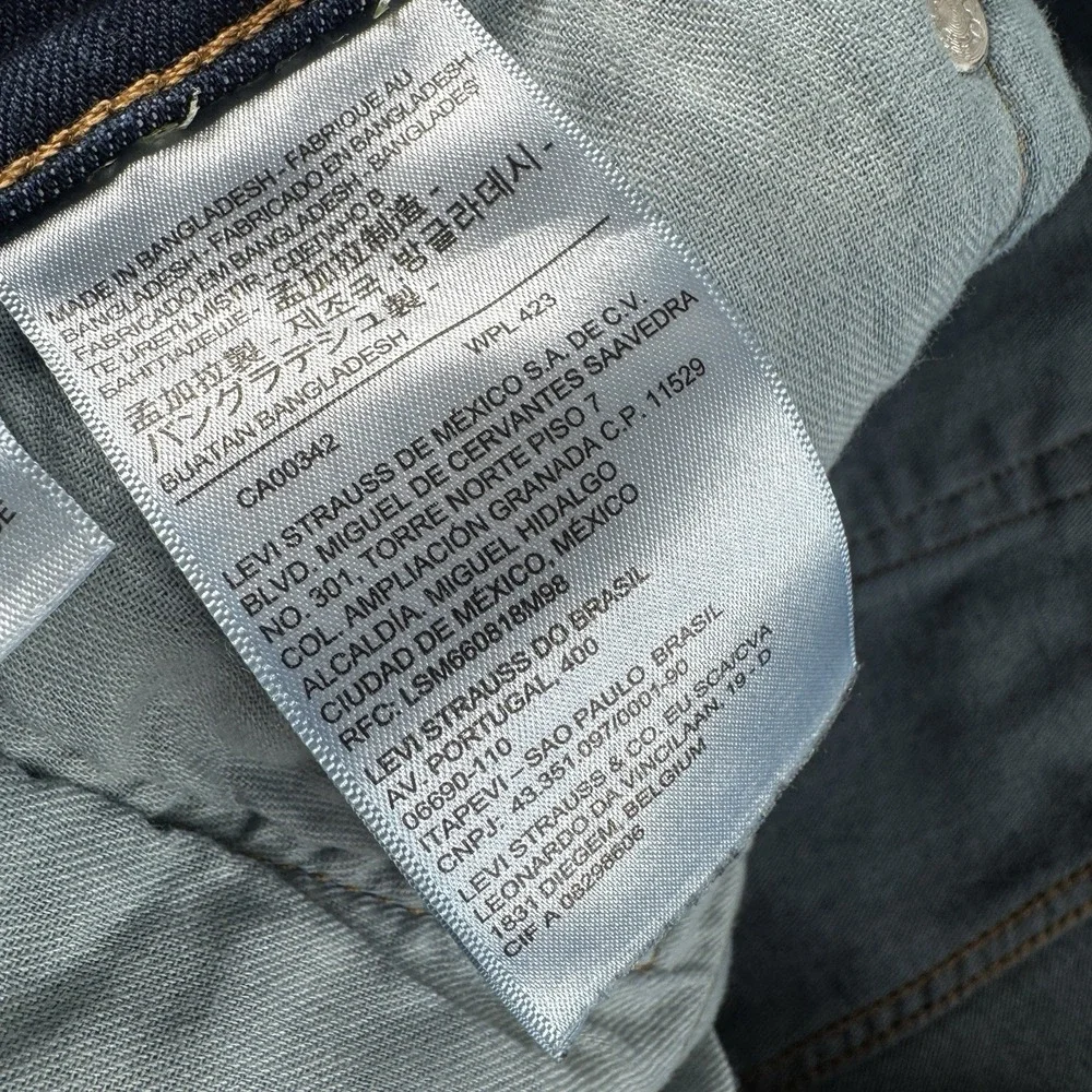 Levis 512 Jeans Men 40x30 Tapered Stretch Blue Denim Classic Red Tab EUC